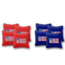 "USA Flag in Text" Cornhole Bags - Set of 8